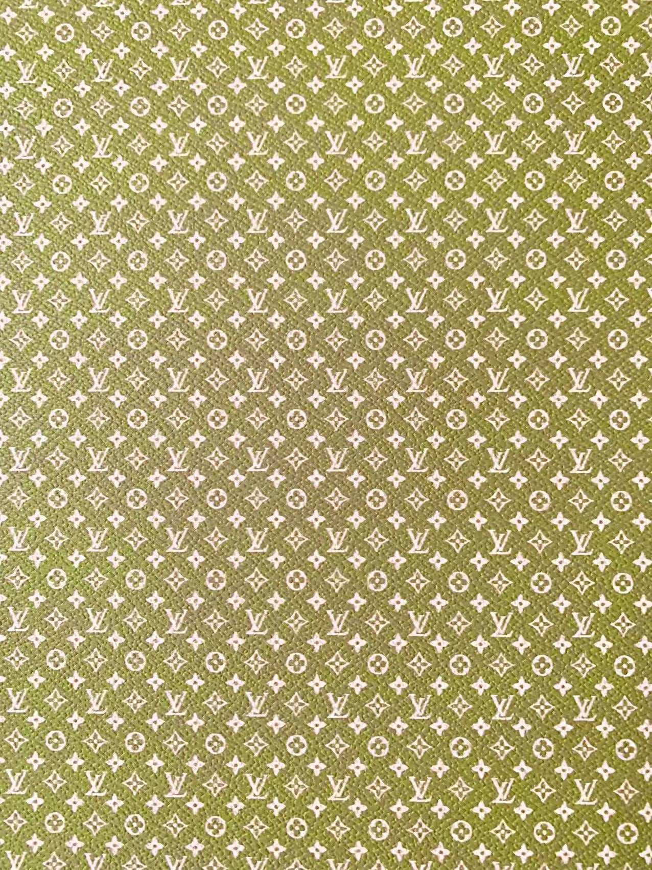 New Matcha LV Small Size 0.5mm vinyl leather For Sneaker,upholstery and Handicraft Goods