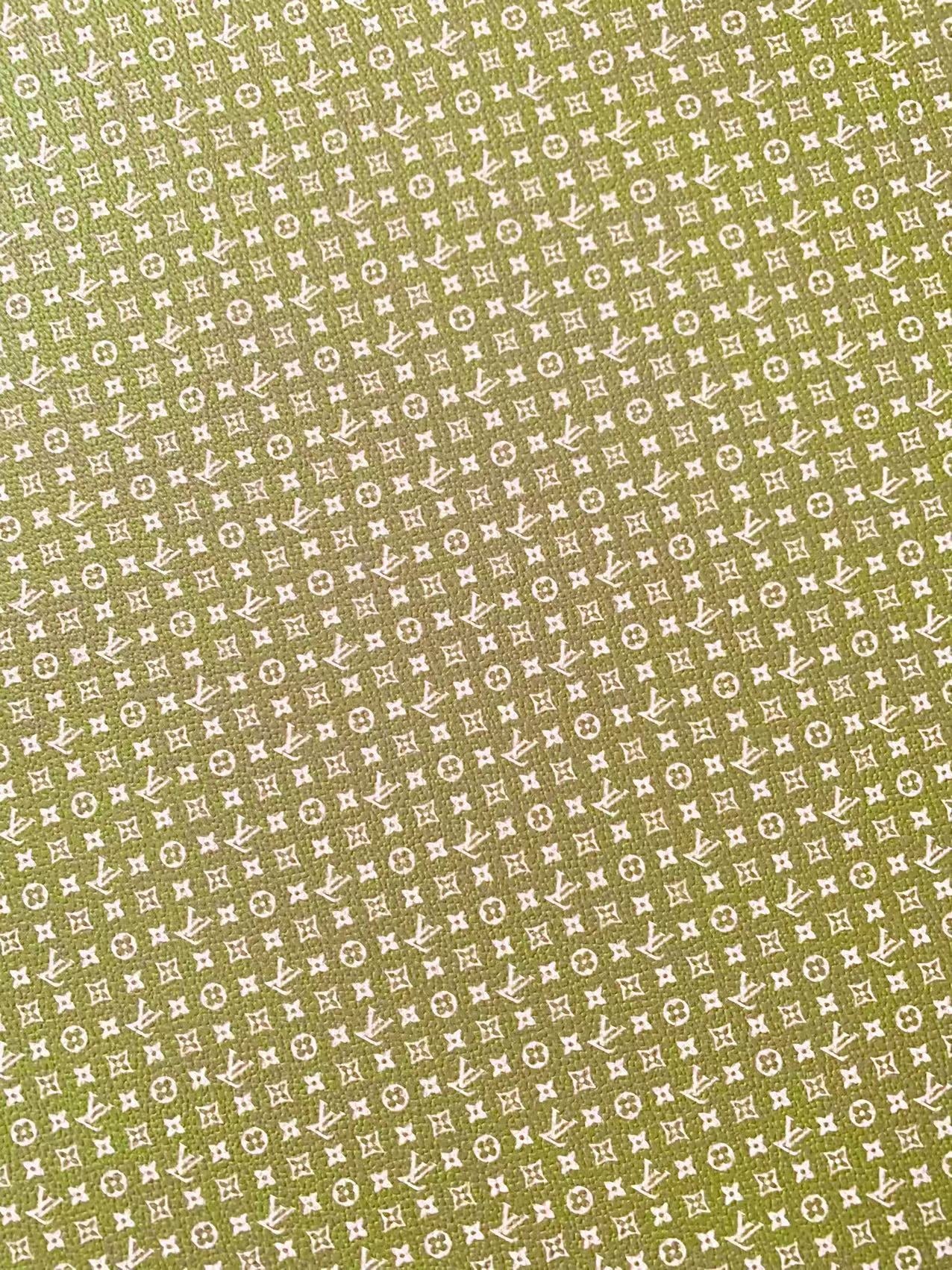 New Matcha LV Small Size 0.5mm vinyl leather For Sneaker,upholstery and Handicraft Goods