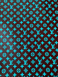 Fashion Tiffany Blue LV Vinyl Leather Fabric For Handmade Sneaker,Furniture ,Upholstery Goods By Yard