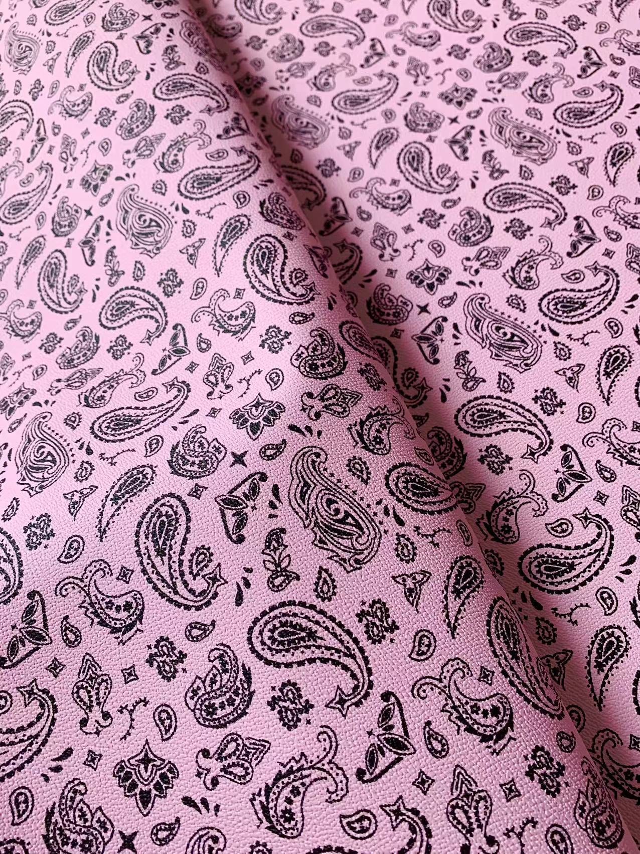 Bandanas Leather For handmade DIY shoe,bag Goods,Craft Handicrafts Material leather By Yard(Pink)