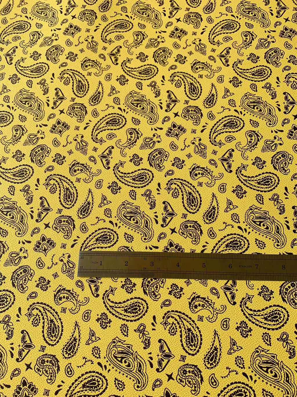 Bandanas Leather For handmade DIY shoe,bag Goods,Craft Handicrafts Material leather By Yard(Yellow)