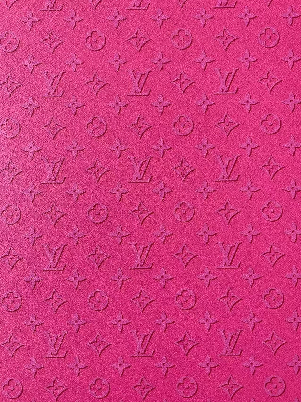 Fashion Dark Pink LV Ghosting Design Vinyl Leather For Handmade Sneaker,Upholstery Goods By Yard