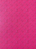 Fashion Dark Pink LV Ghosting Design Vinyl Leather For Handmade Sneaker,Upholstery Goods By Yard