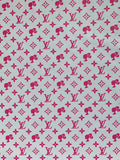 Craft 1 inch Size Pink Barbie With LV Leather Fabric For Custom Shoes,Sneaker Handicraft Goods