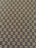 Craft Gray With Tan 0.5" Gucci Knitting Jacquard Cloth Fabric For Handmade Apparel ,Clothing ,Sneaker Upholstery Goods By Yard