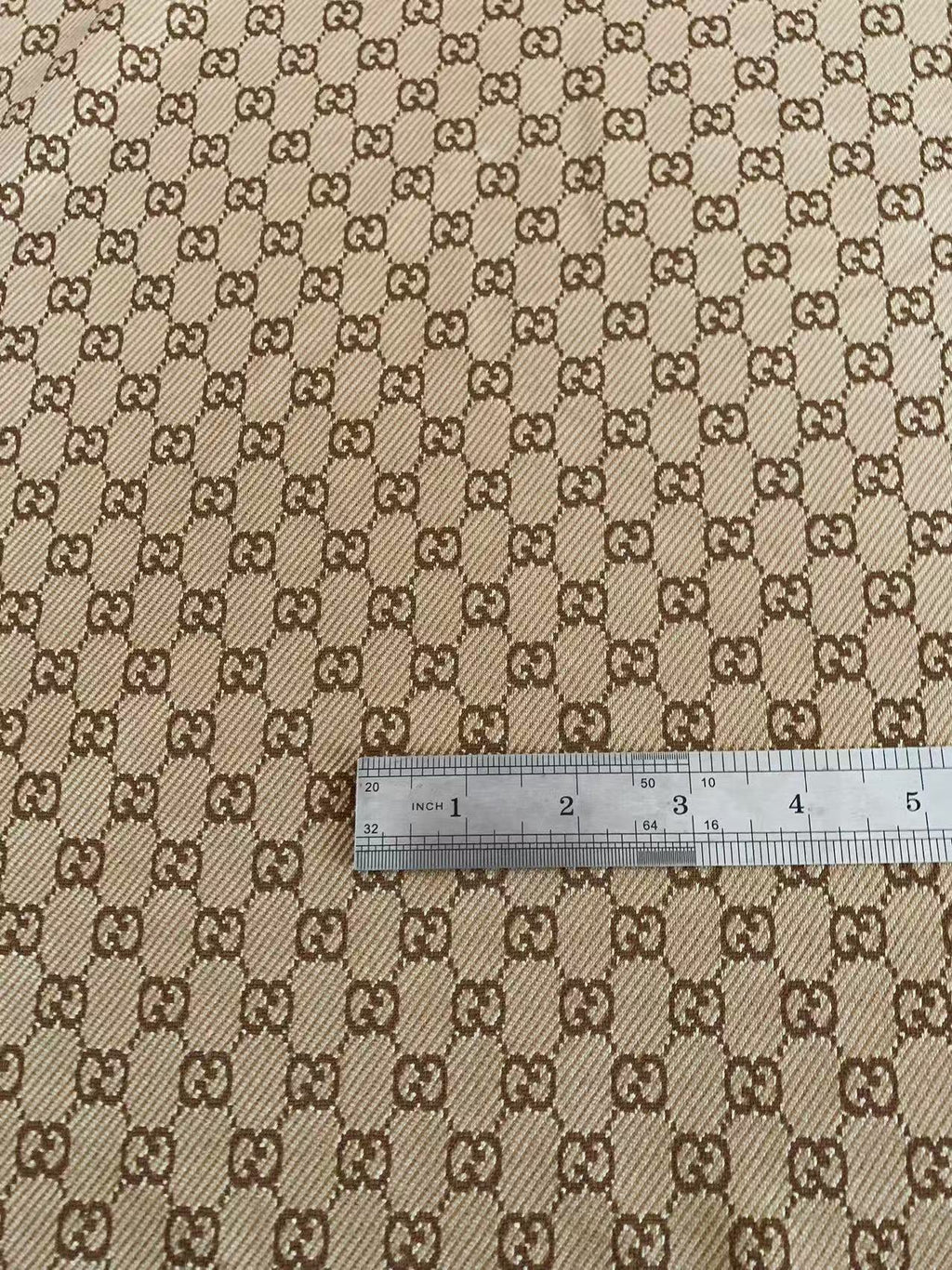 Craft Tan 0.5" Gucci Knitting Jacquard Cloth Fabric For Handmade Apparel ,Clothing ,Sneaker Upholstery Goods By Yard
