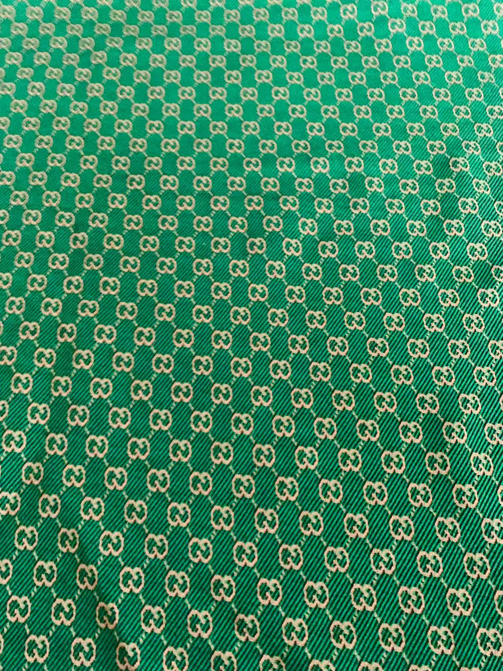 Craft Green 0.5" Gucci Knitting Jacquard Cloth Fabric For Handmade Apparel ,Clothing ,Sneaker Upholstery Goods By Yard