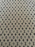 Craft Gray LV Knitting Jacquard Cloth Fabric For Handmade Apparel ,Clothing ,Sneaker Upholstery Goods By Yard