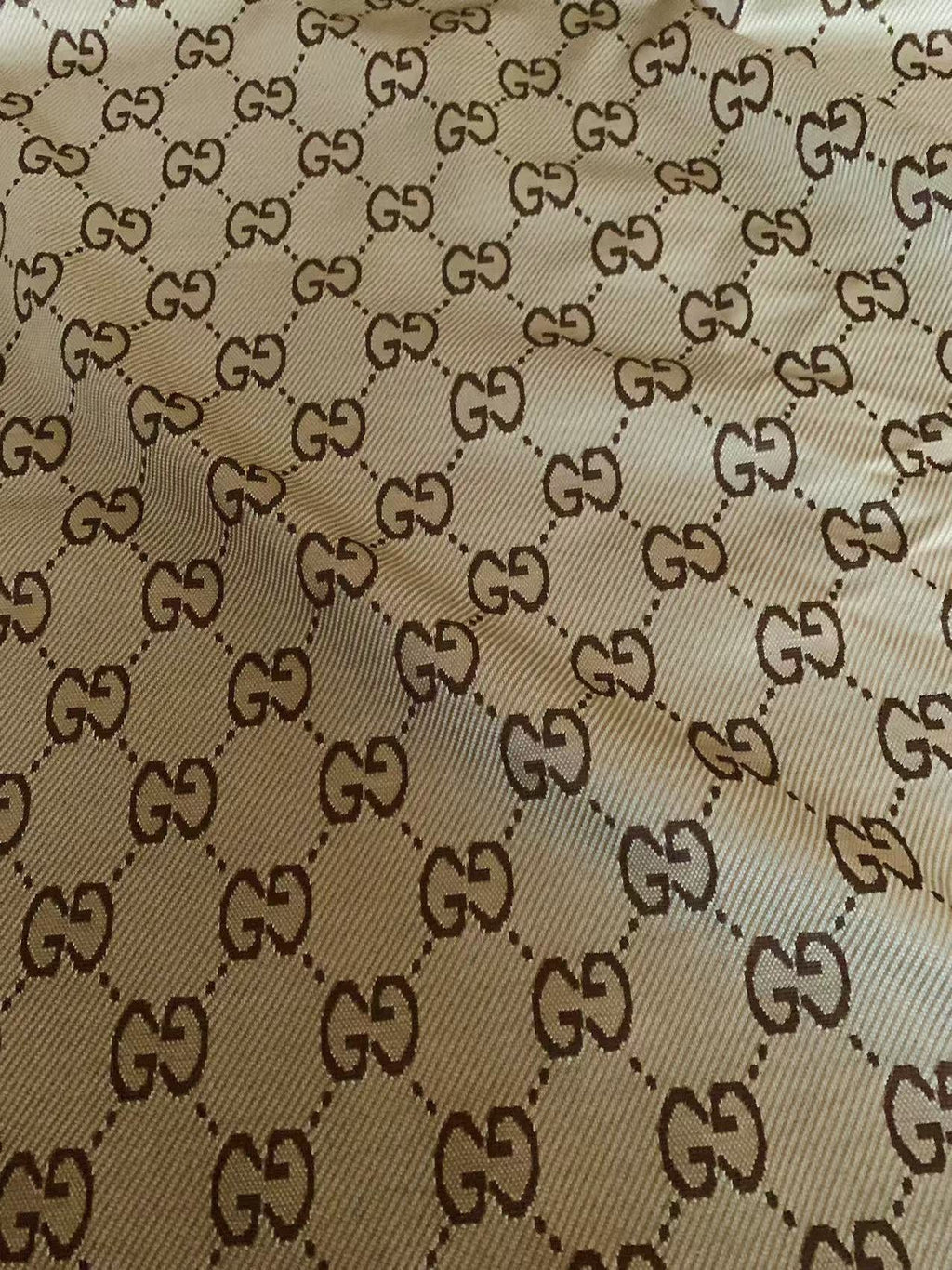 Craft 0.8" Tan Gucci Knitting Jacquard Cloth Fabric For Handmade Apparel ,Clothing ,Sneaker Upholstery Goods By Yard