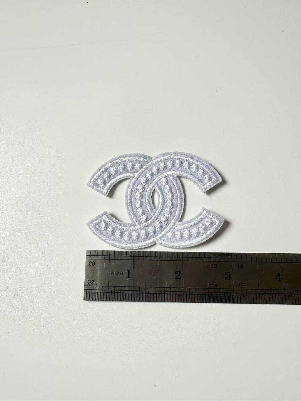 Craft Sewing Black and White 3"x2" Chanel Patch by Pieces