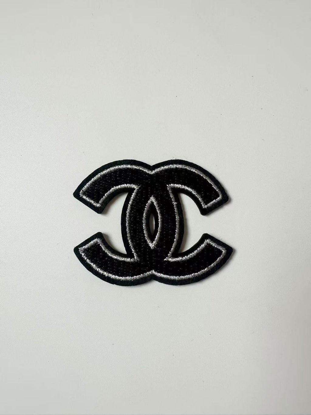 Craft Sewing Black and White Embroidery 2.3"x1.7" Chanel Patch By Pieces