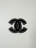 Craft Sewing Black and White Embroidery 2.3"x1.7" Chanel Patch By Pieces