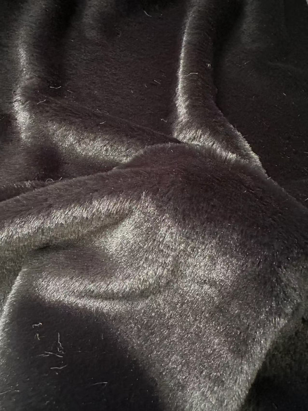 Soft Bunny Fur ,Rabbit Mink ,Faux Fur Fabric For Handmade Sewing Goods By Yard(Black)