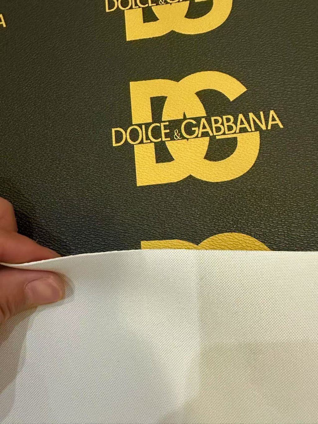 Craft DG Black With Gold Vinly Leather For Handmade Handicraft Goods By Yard