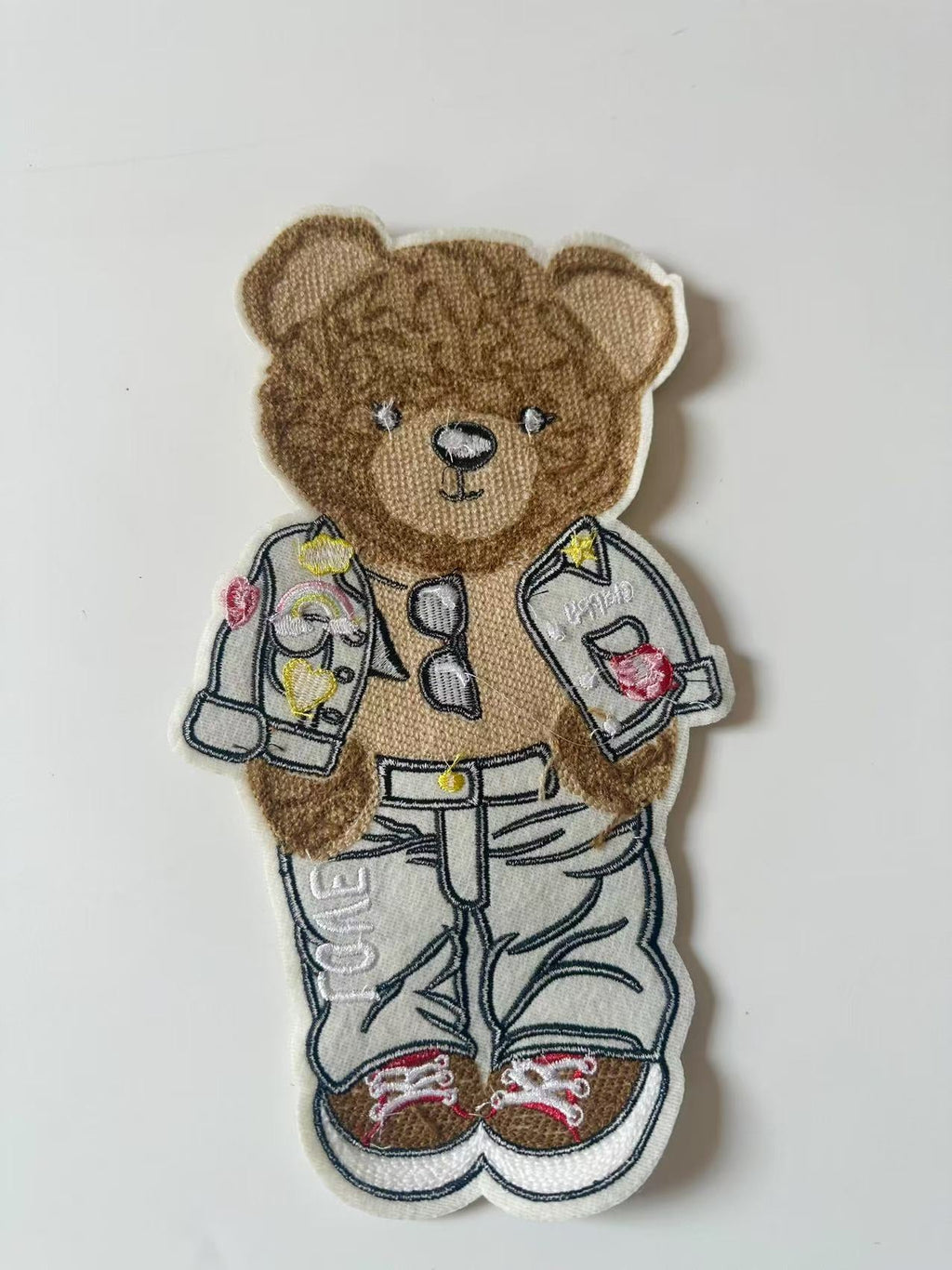Craft POLO Bear Gentleman 5.7"x10 "Embroidery Jacquard Label For Handmade Handicraft Goods
