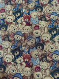 Fashion Bear Jacquard Cloth Fabric For Handmade Sneaker,Apparel By Yard