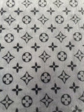 Big LV Design Gray NO LOGO Rabbit Plush Fabric, Cony Fabric For Handmade Clothing By Yard
