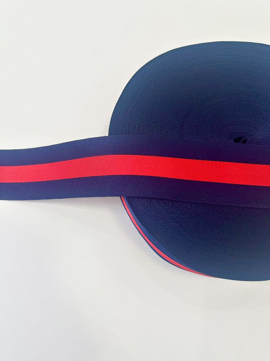 Craft Gucci 2 inch Strap ,Handmade Striped Ribbon Trim Embroidered For Handicrafts By Yard (Navy Blue With Red )