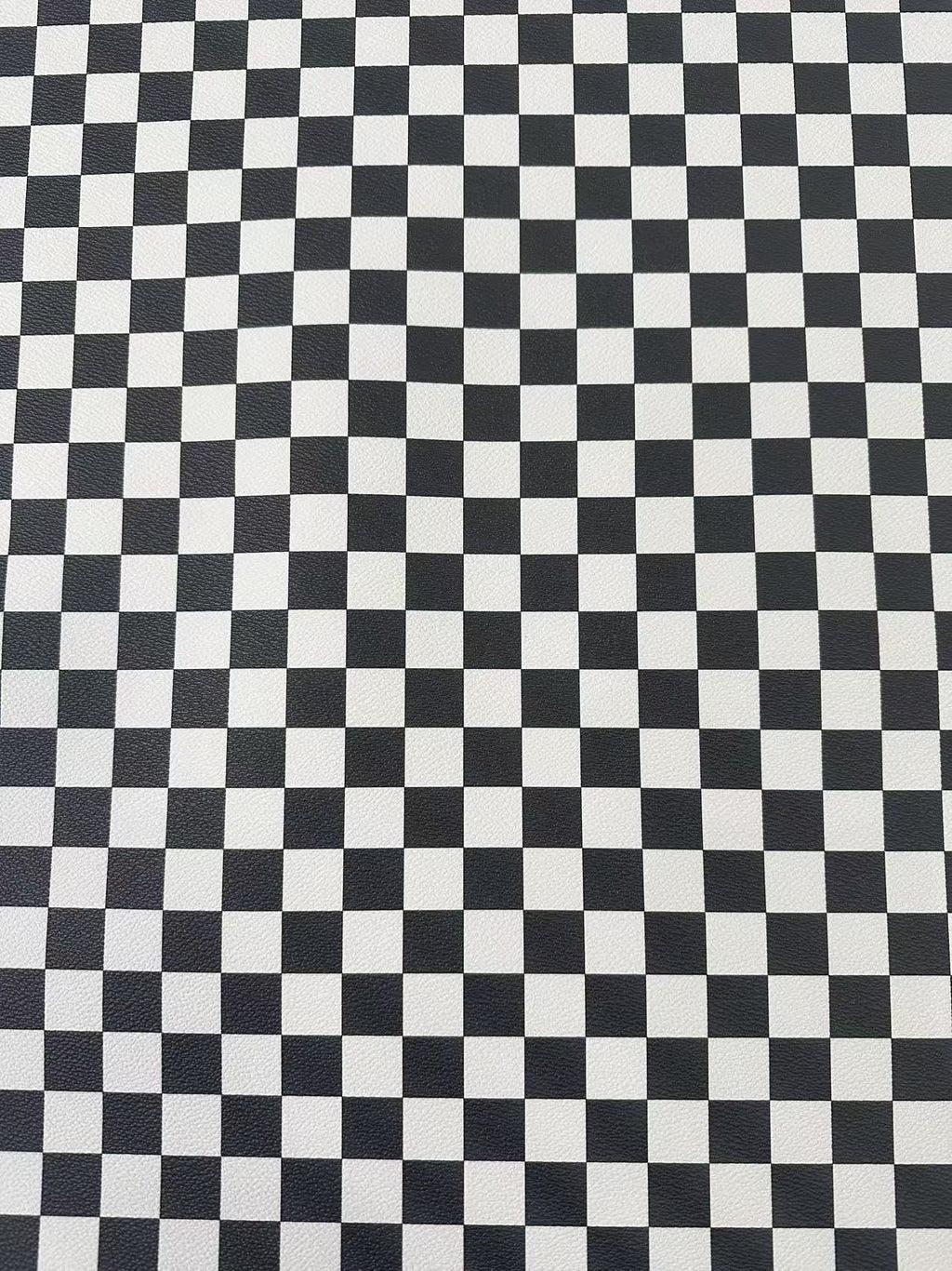 Fashion Black With White Plaid Leather For Handmade Goods