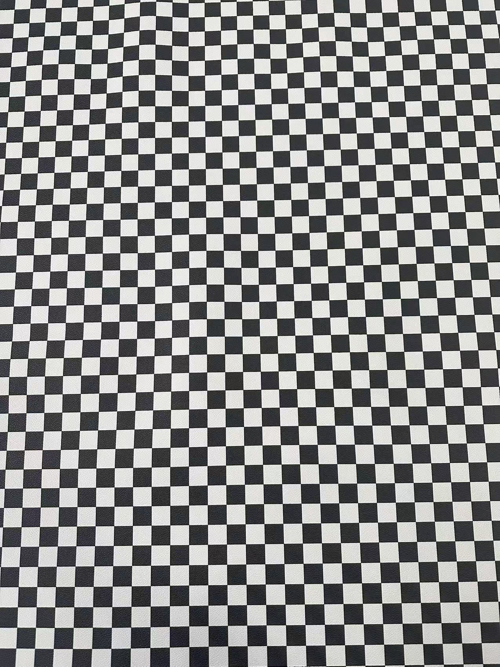 Fashion Black With White Plaid Leather For Handmade Goods
