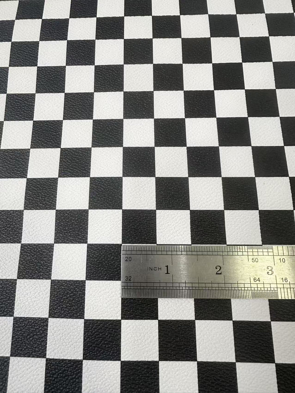 Fashion Black With White Plaid Leather For Handmade Goods