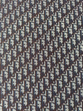 Craft Dior Canvas Jacquard Cloth Fabric For Handmade Bags, Sneaker, Hat Fabric By Yard(Coffee)