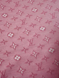 Fashion Pink LV Embossed Jacquard Cloth Fabric For Handmade Clothing By Yard