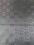 Classic 2.3 Inch Gucci Canvas Jacquard Cloth Fabric For Sewing Handicraft  By Yards (Black)