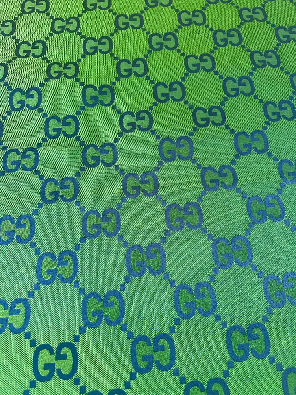 Classic 2.3 Inch Gucci Canvas Jacquard Cloth Fabric For Sewing Handicraft By Yards (Green)