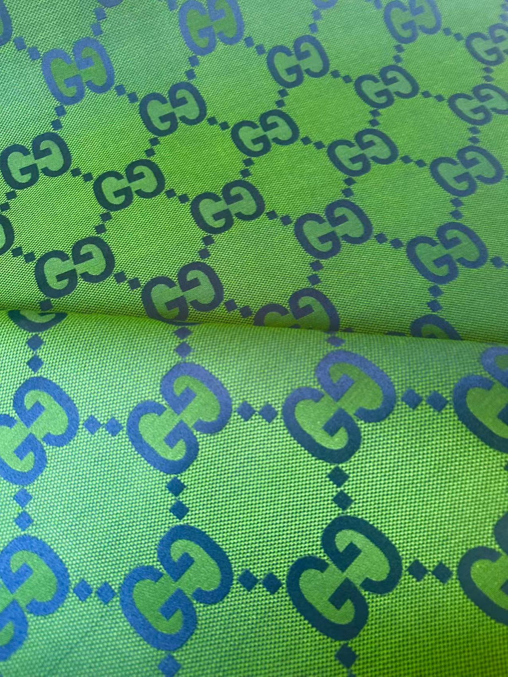 Classic 2.3 Inch Gucci Canvas Jacquard Cloth Fabric For Sewing Handicraft By Yards (Green)