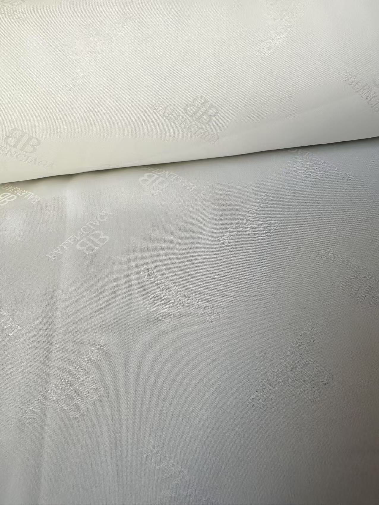 Craft Balenciaga White Silk Jacquard Cloth Fabric For Sewing Clothing By Yard