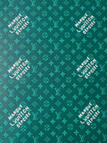 Craft Best Quality Green LV Vinyl Leather For Handmade Sneaker,Upholstery,Furniture By Yard