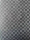 Craft Dark Black Louis Vuitton Damier Vinyl Leather For Handmade Bag , Shoes ,Upholstery, Grid Cup Mat Leather By Yard(Black)