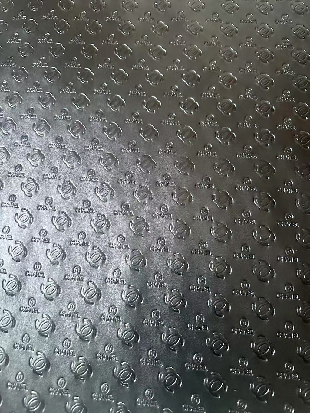 Napa Material Black Embossed Chanel Leather For Upholstery Furniture Handicraft