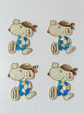 Craft 3"x4.3 " Snoopy Hello Embroidery Patches For Handmade Handicraft