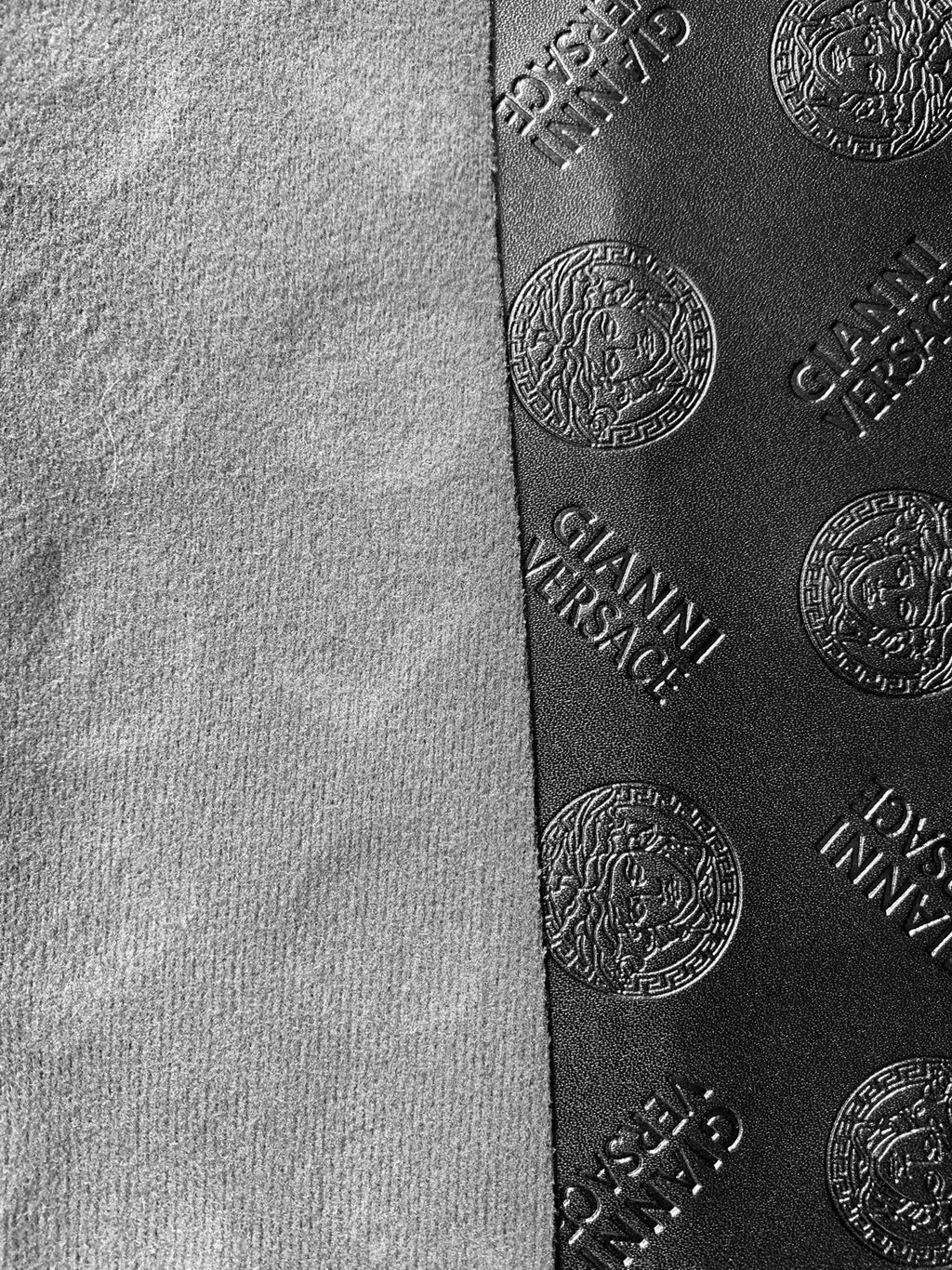 Fashion Design Embossed Leather Fabric For Handmade Shoes ,Bags and Handicrafts Goods By Yards (Black)
