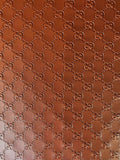 Classic Gucci Embossed Chocolate Color Craft Leather Fabric Shoes Leather , Bags Leather Fabric By Yards