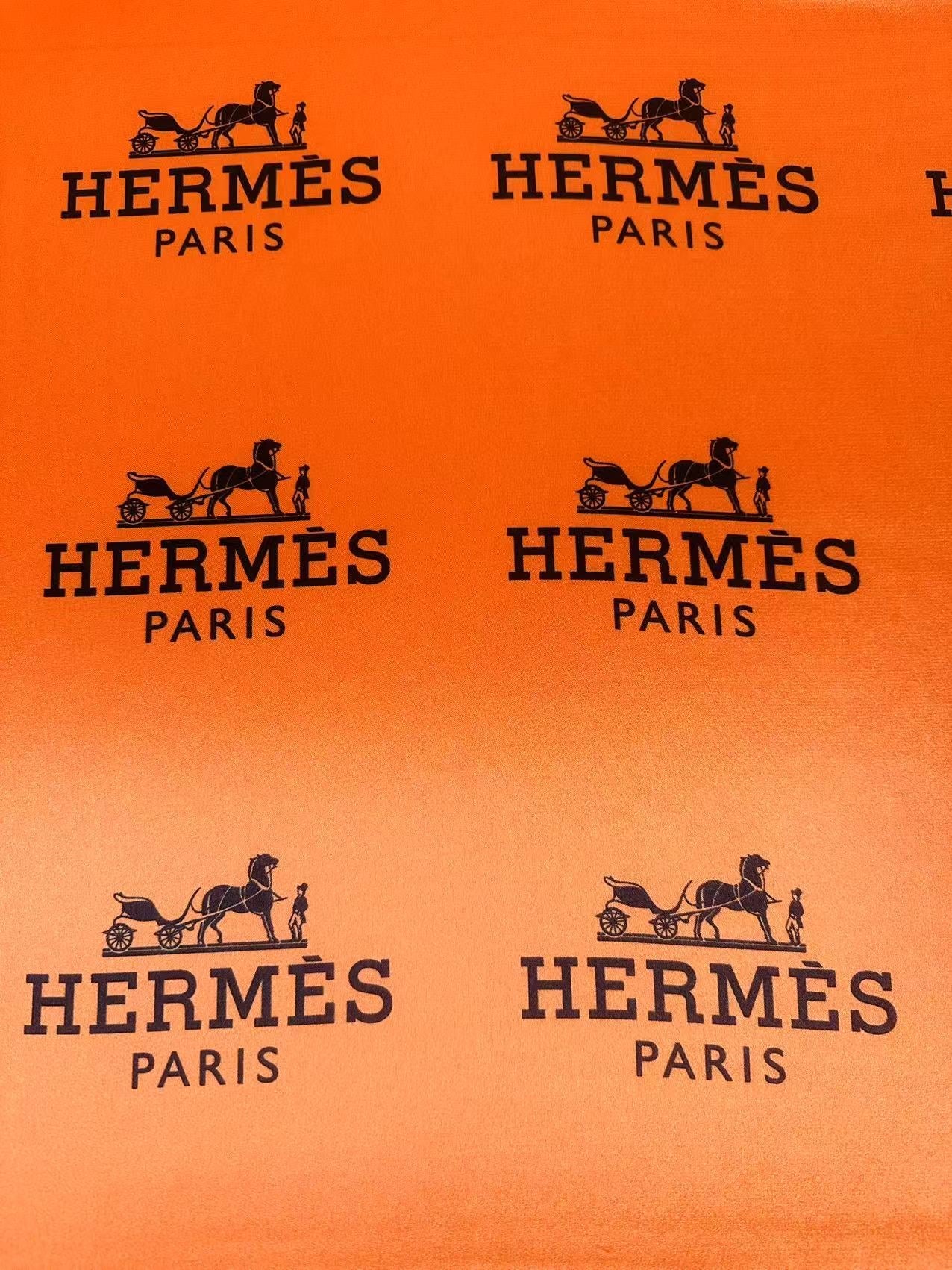 Classic Hermes Satin Shiny Cloth Fabric For Handmade Sewing Scarf ,Clothing Shoes By Yard