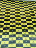 Classic Fendi Satin Shiny Cloth Fabric For Handmade Sewing Scarf ,Clothing Shoes By Yard