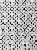 Craft LV With Playboy Leather Fabric For Handmade Sneaker, Upholstery Goods By Yard