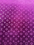 Popular Luxury LV Knitting Velvet Fabric For Handmade Sneaker,Car Upholstery and Apparel By Yard(Purple)