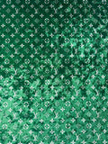 Craft Luxury LV Knitting Velvet Fabric For Handmade Sneaker,Car Upholstery and Clothing By Yard (Green)