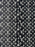 Craft Black With White Dripping LV Vinyl Leather For Handmade Sneaker,Bag ,Upholstery Goods By Yard