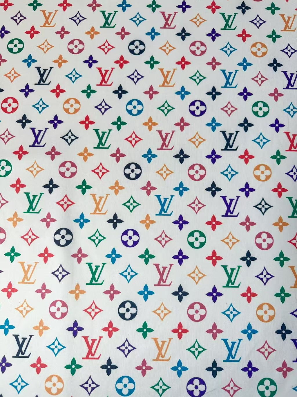 Fashion Colorful LV Air Layer Knitting Cloth Fabric For Handmde Clothing ,Dress,Sneaker Handicraft By Yard