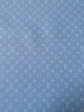 Fashion Mist Blue LV Vinyl Leather Fabric For Handmade Shoes, Wallet,Upholstery Goods By Yard