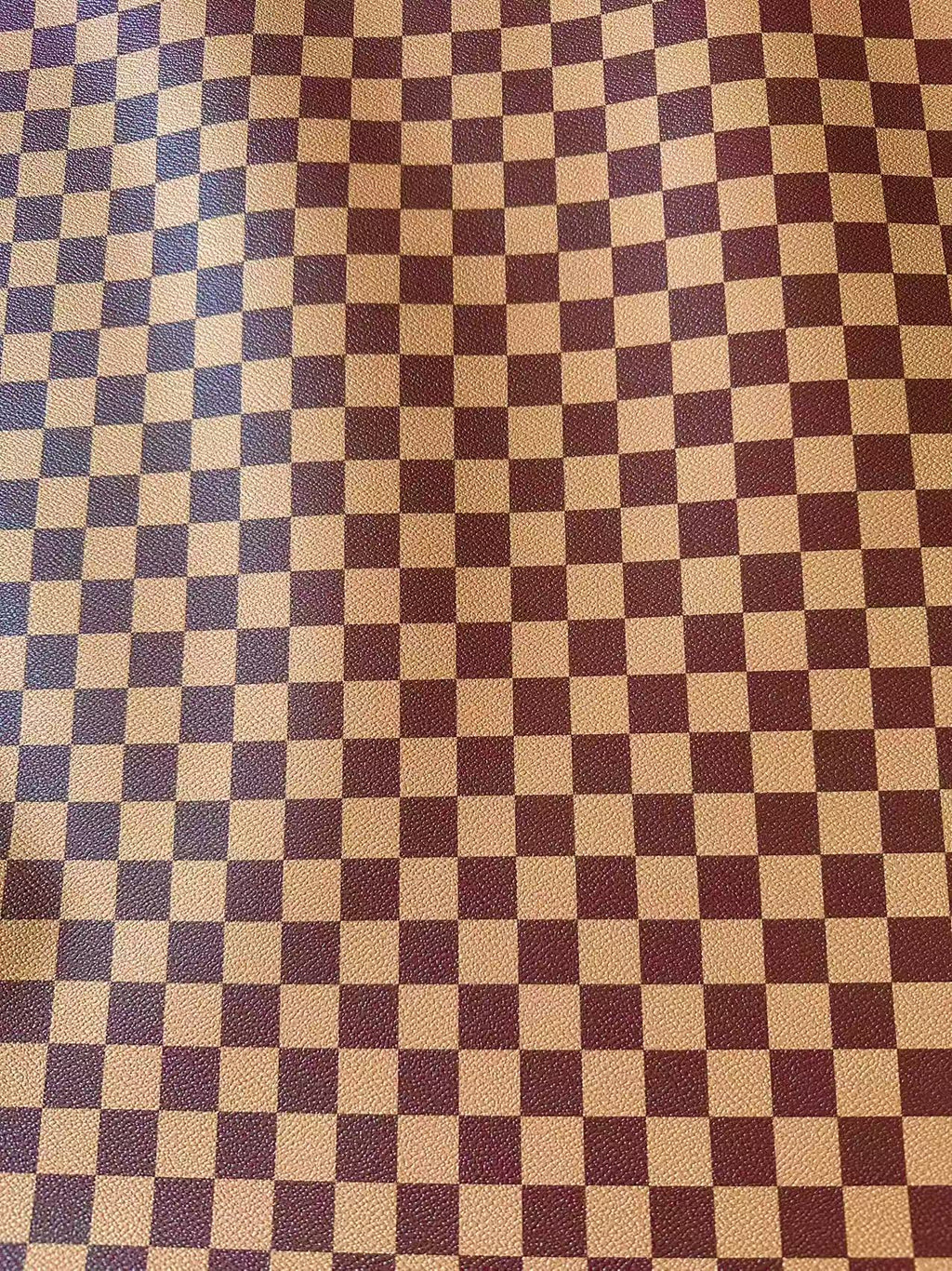 Fashion 18MM Brown Plaid Leather For Handmade Goods