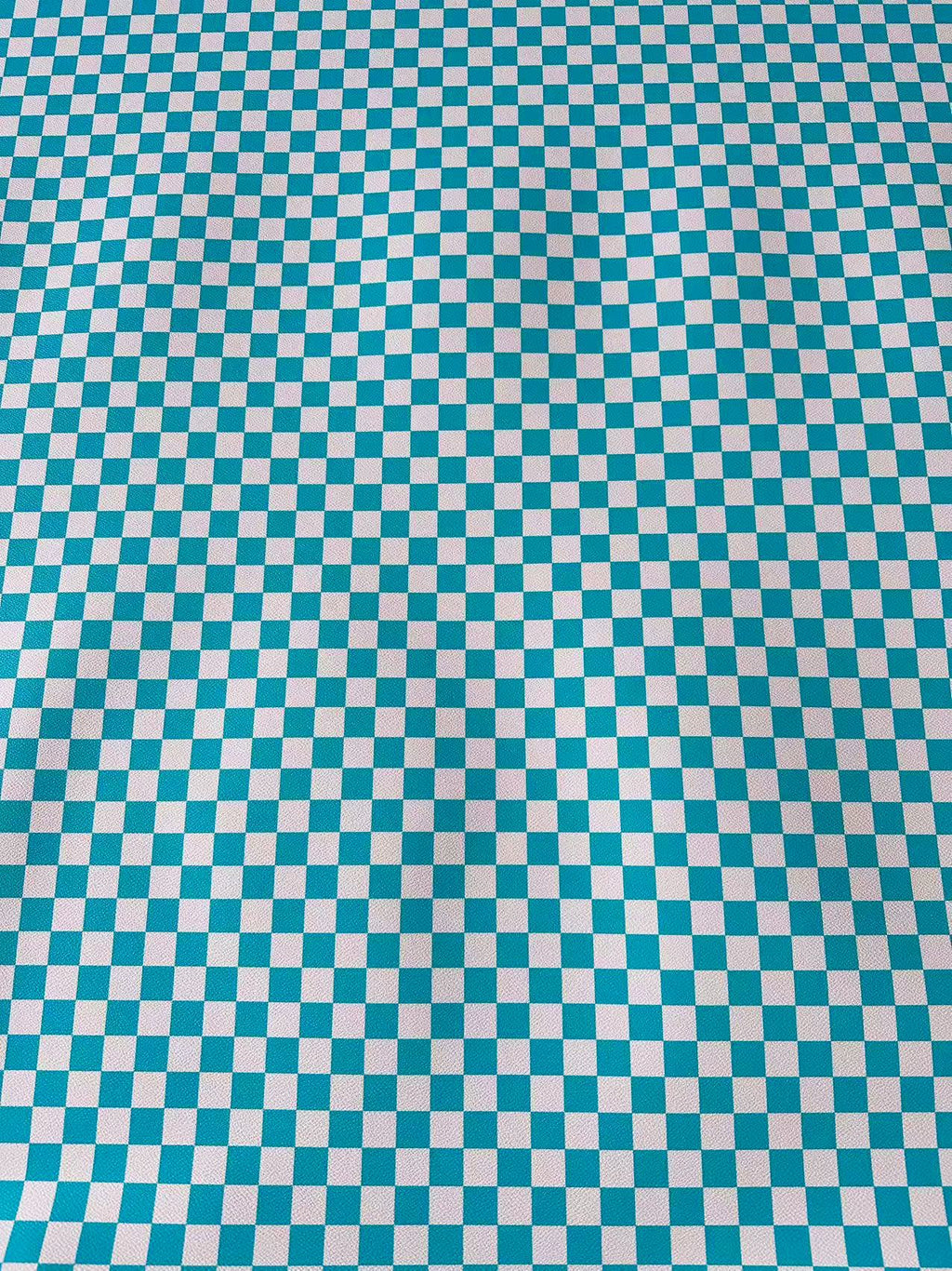 Fashion 18MM Sky Blue With White Plaid Leather For Handmade Goods