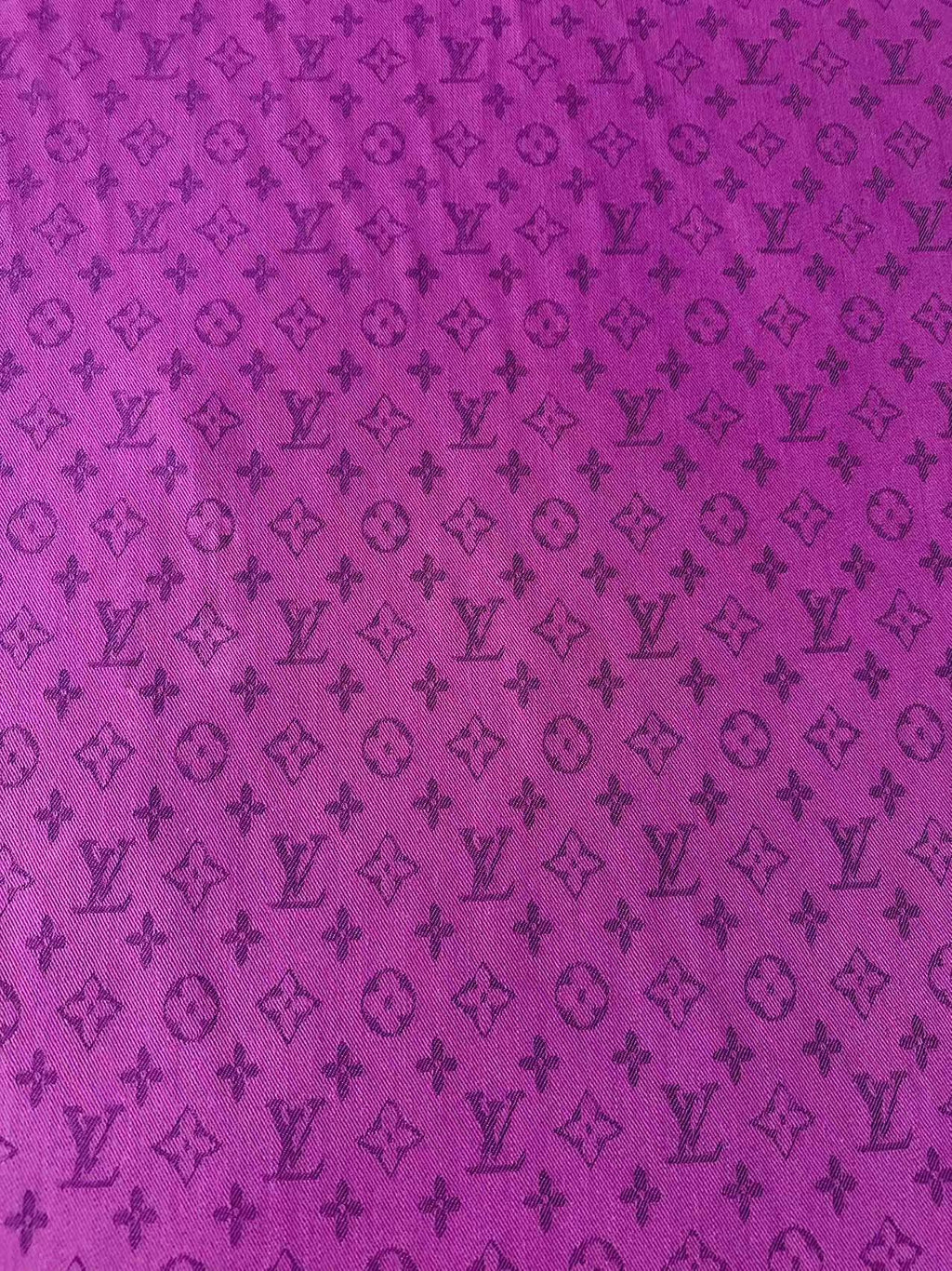 Craft Fuchsia LV Jacquard Denim Cloth Fabric For Handmade Apparel,Sneaker Goods