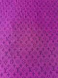 Craft Fuchsia LV Jacquard Denim Cloth Fabric For Handmade Apparel,Sneaker Goods