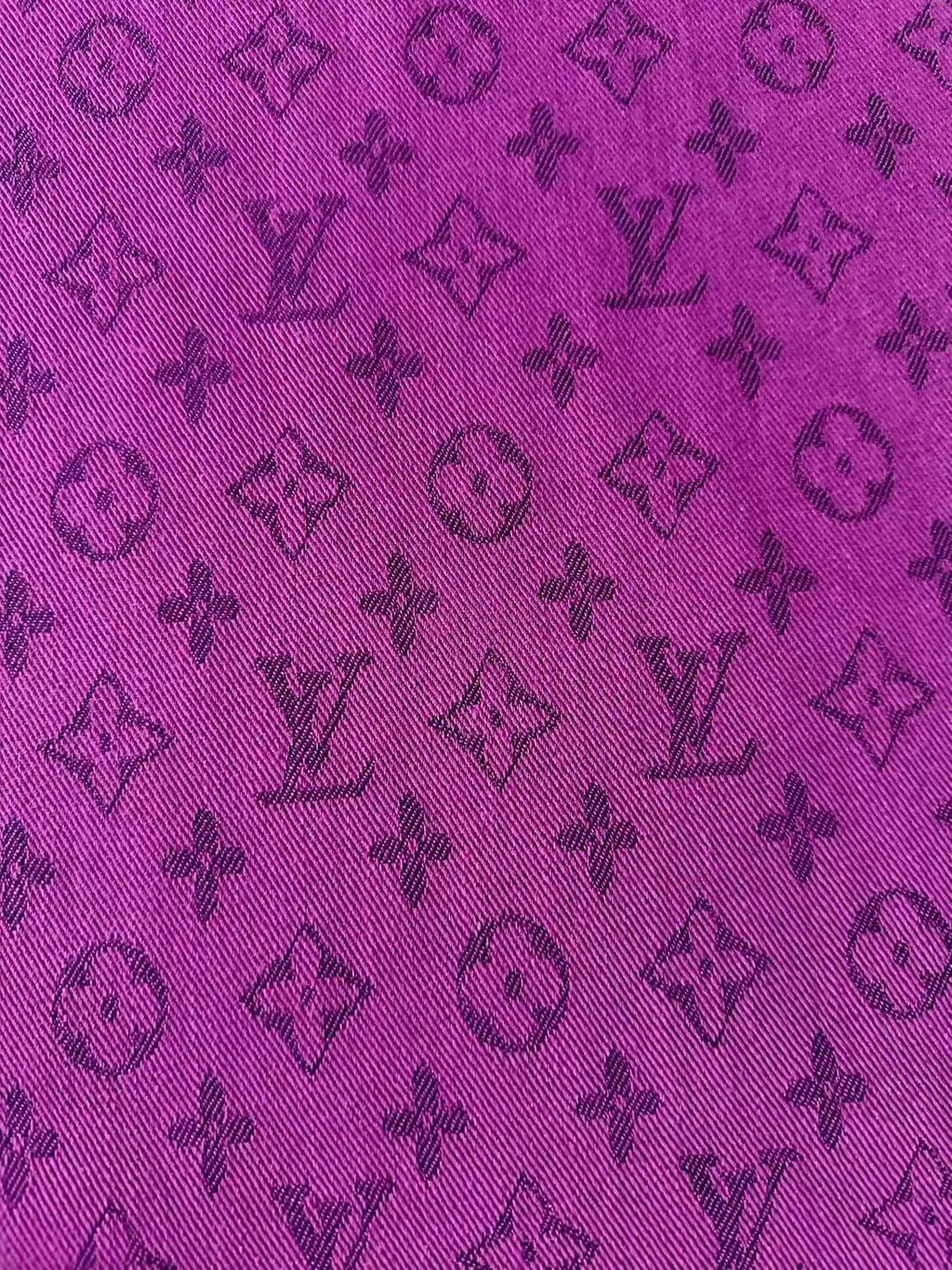 Craft Fuchsia LV Jacquard Denim Cloth Fabric For Handmade Apparel,Sneaker Goods